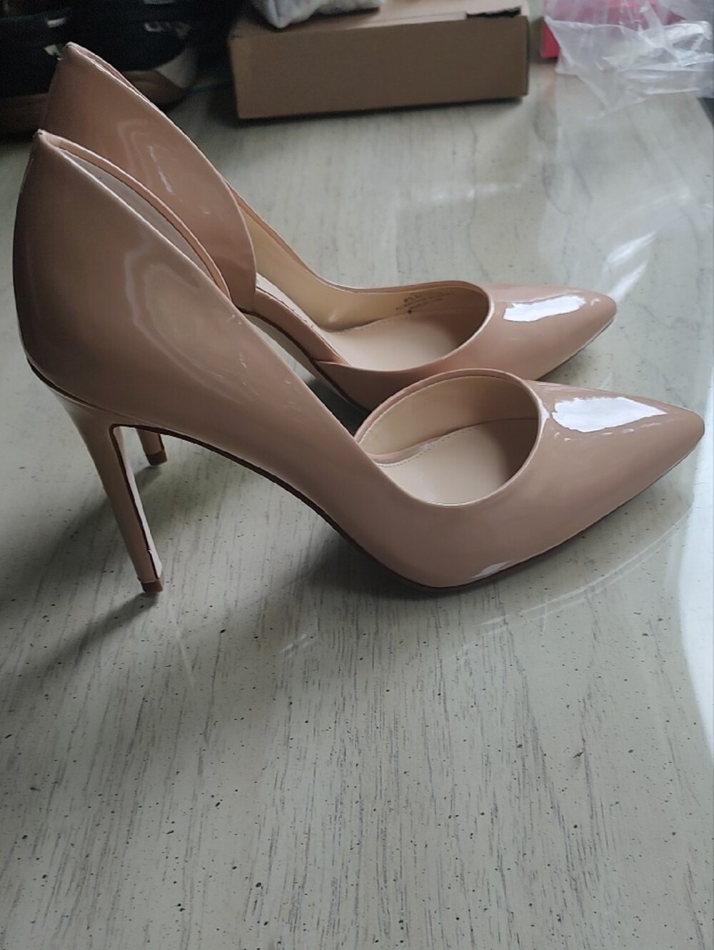 Women’s Pointed Toe D’Orsay Flats in Nude